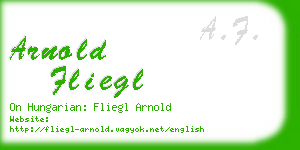 arnold fliegl business card